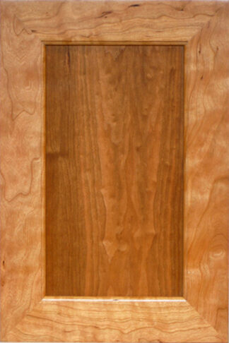 Cherry Flat Panel Mitered Wood Cabinet Door